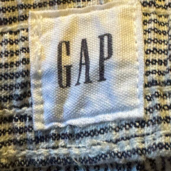 New Mens Size Medium Gap Easy Short Blue Hickory Stripe 8" Inseam Linen Blend - Picture 6 of 11